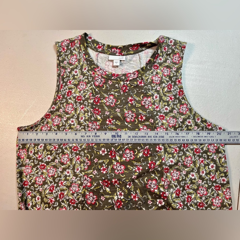J. Jill Floral Print sleeveless, knee length dress, size L - Picture 6 of 13